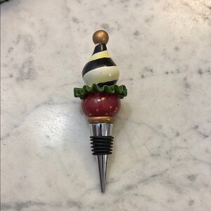 Mackenzie Childs Festive Holiday Bottle Stopper